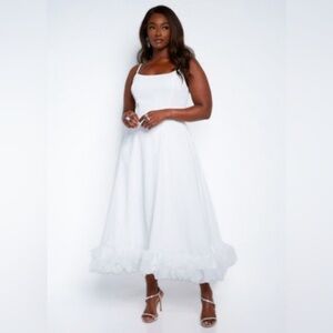 Women’s Ruffle Hem Midi Dress